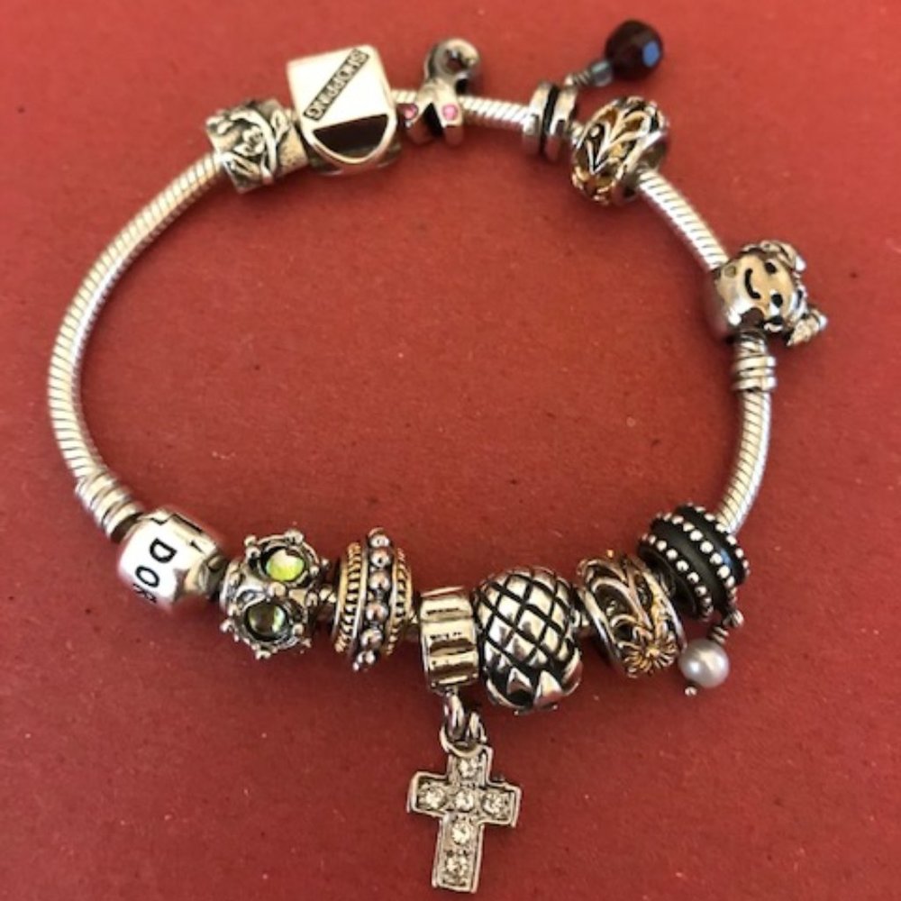 Authentic Pandora bracelet with charms